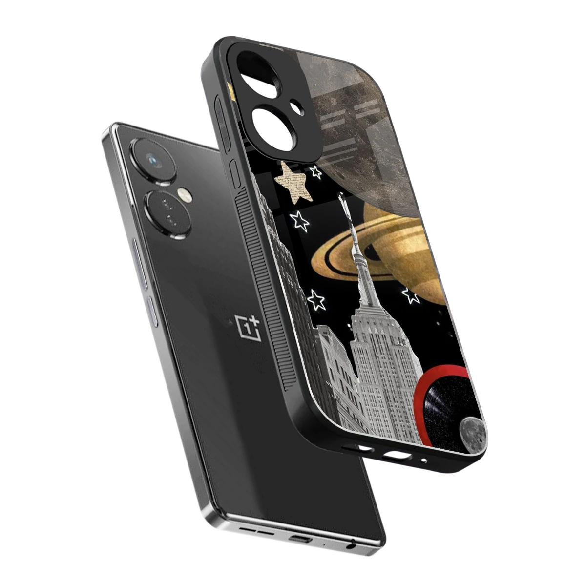 City Cosmos sleek oneplus nord ce 3 cover with tempered glass back and TPU edges