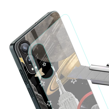City Cosmos stylish phone case for oneplus nord ce 4 lite | glossy glass and slim fit