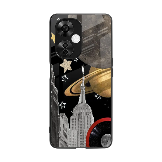 City Cosmos back phone cover | glass case for oneplus nord ce 3 lite