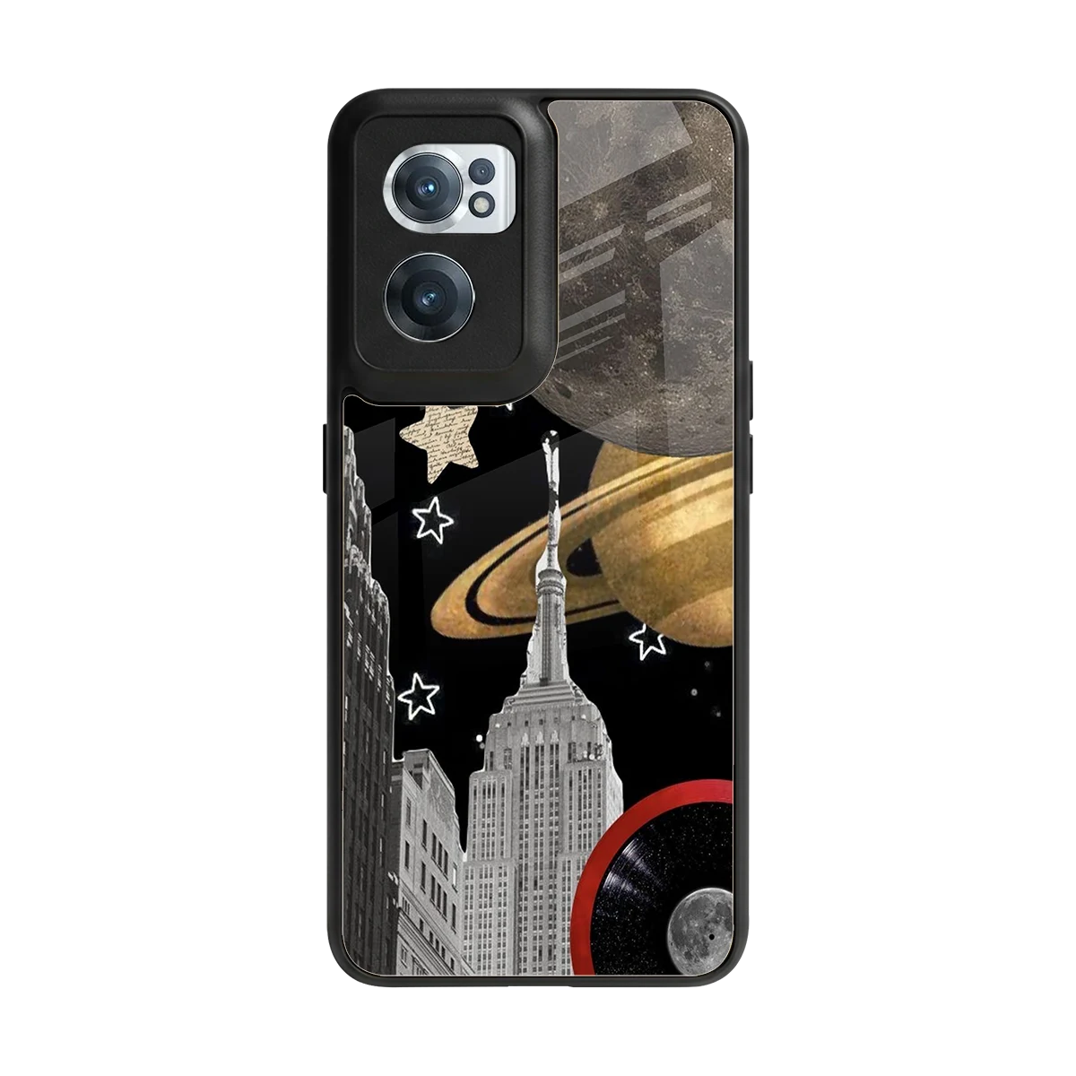 City Cosmos back phone cover | glass case for oneplus nord ce 2