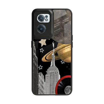 City Cosmos back phone cover | glass case for oneplus nord ce 2