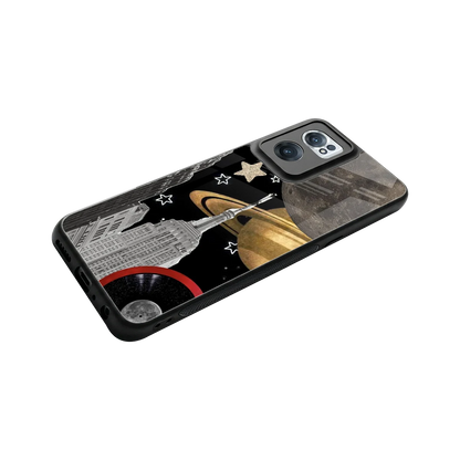 City Cosmos stylish phone case for oneplus nord ce 2 | glossy glass and slim fit