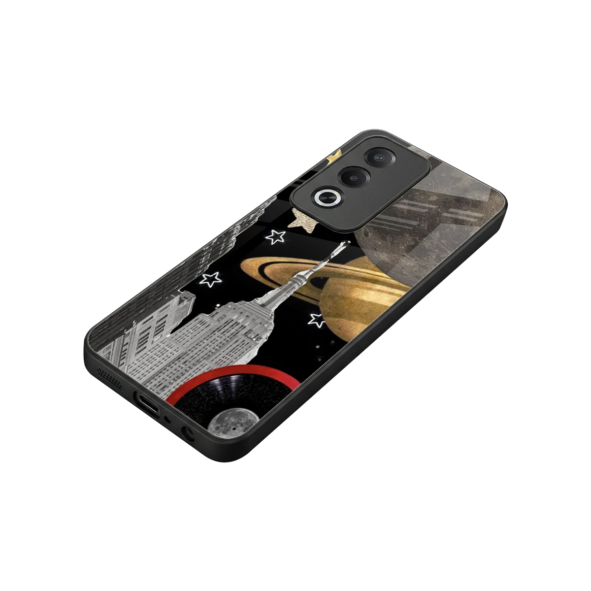 City Cosmos stylish phone case for oppo a3 pro | glossy glass and slim fit