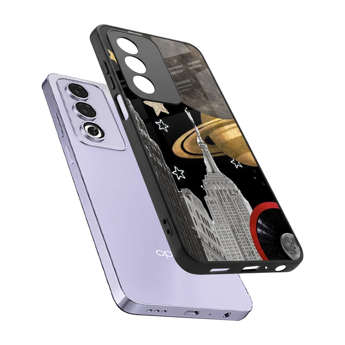 City Cosmos sleek oppo a3 pro cover with tempered glass back and TPU edges