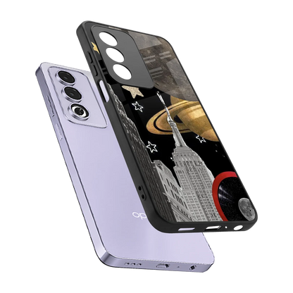 City Cosmos sleek oppo a3 pro cover with tempered glass back and TPU edges