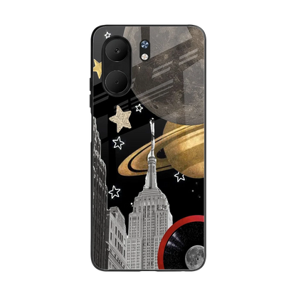 City Cosmos back phone cover | glass case for oppo a5x 5g