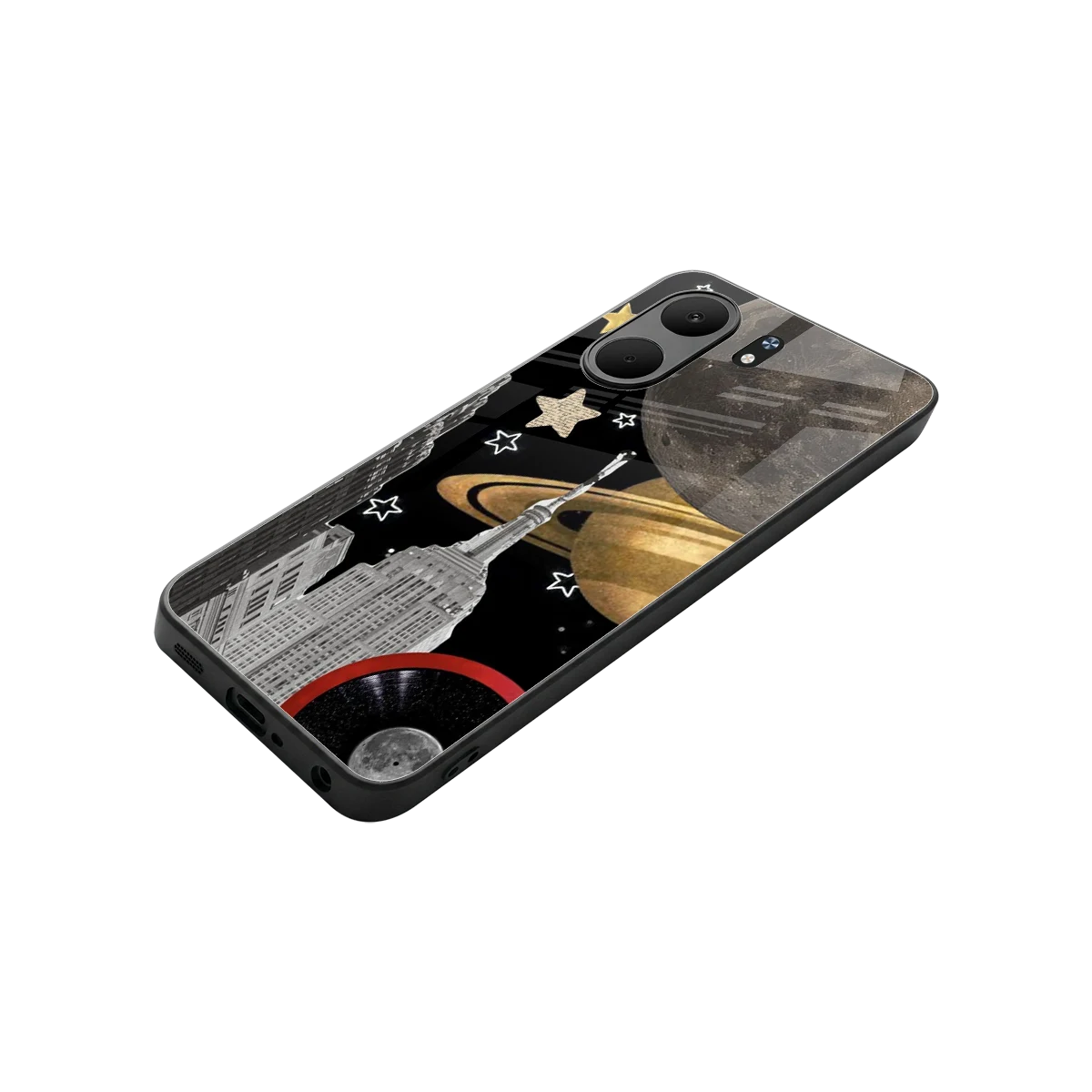 City Cosmos stylish phone case for oppo a5x 5g | glossy glass and slim fit