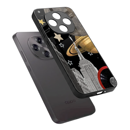 City Cosmos sleek oppo f31 pro 5g cover with tempered glass back and TPU edges