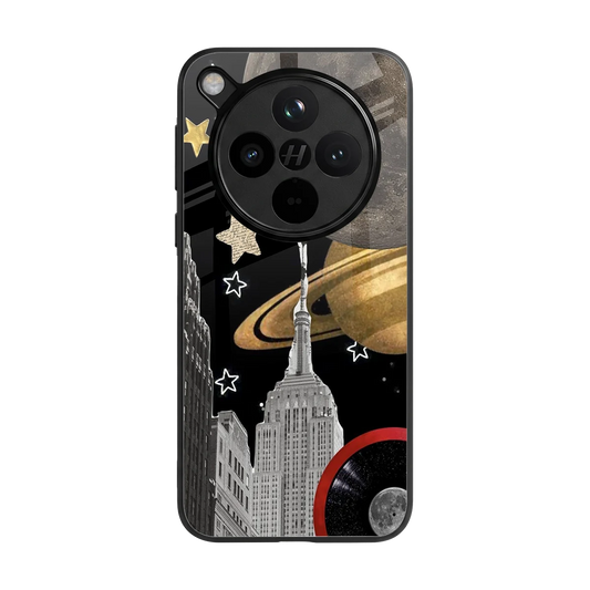 City Cosmos back phone cover | glass case for oppo find x8