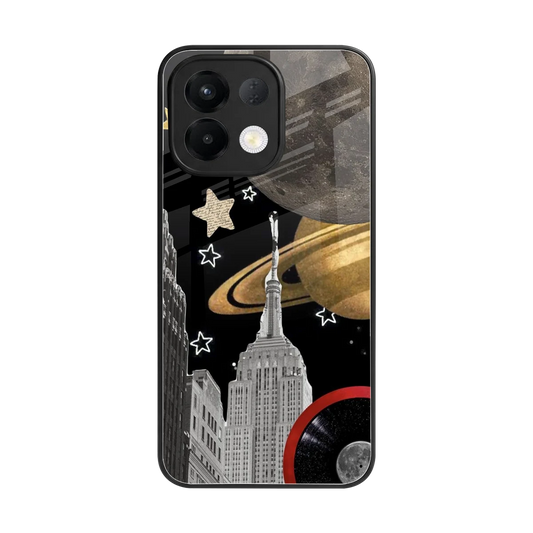 City Cosmos back phone cover | glass case for oppo k13 5g