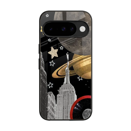 City Cosmos back phone cover | glass case for google pixel 10