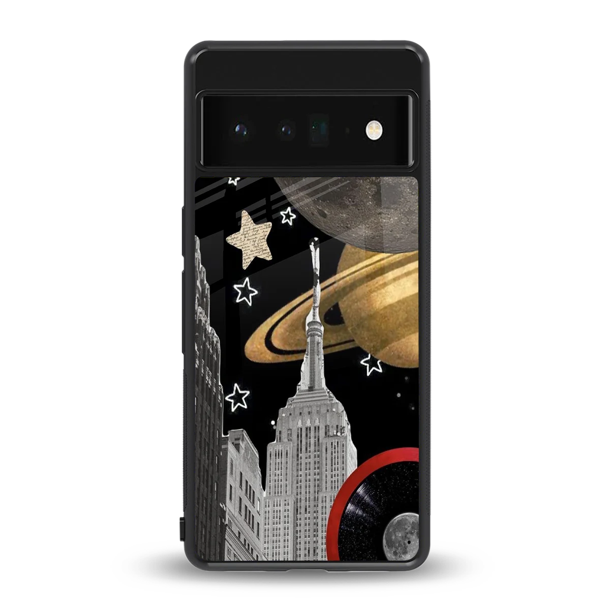 City Cosmos back phone cover | glass case for google pixel 6 pro