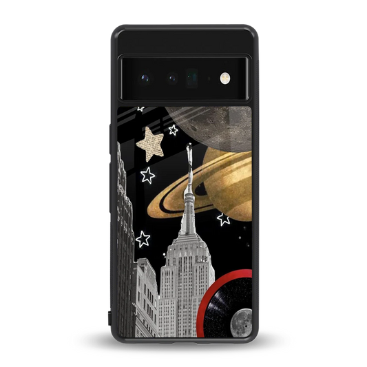 City Cosmos back phone cover | glass case for google pixel 6 pro
