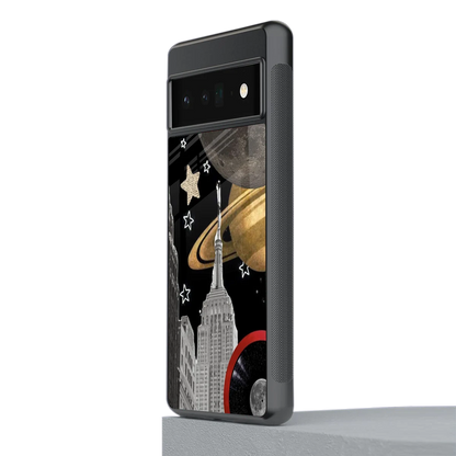 City Cosmos stylish phone case for google pixel 6 pro | glossy glass and slim fit