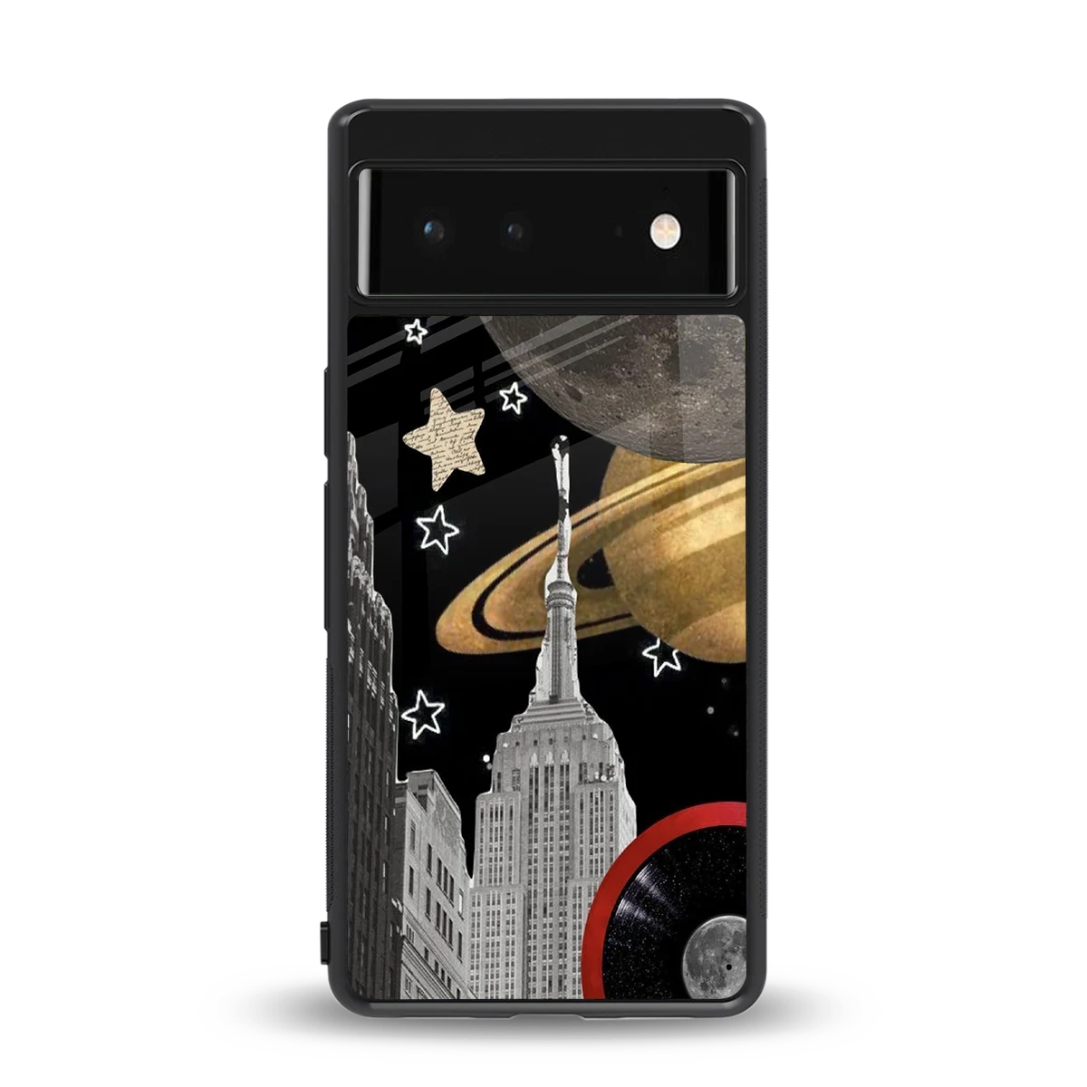 City Cosmos back phone cover | glass case for google pixel 6a