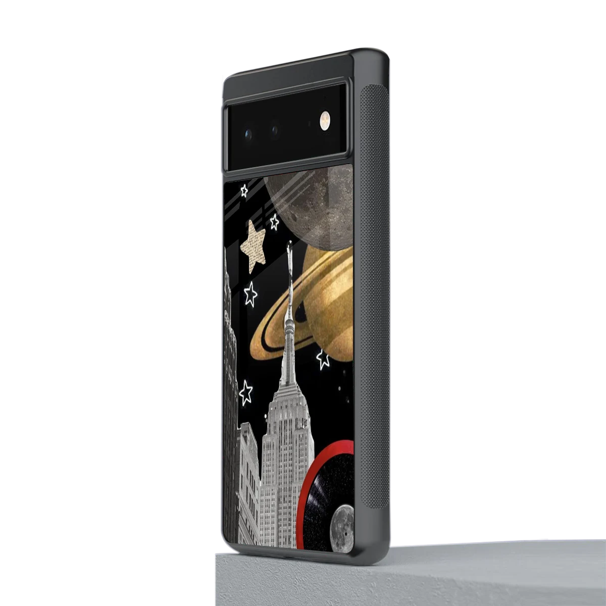 City Cosmos stylish phone case for google pixel 6a | glossy glass and slim fit