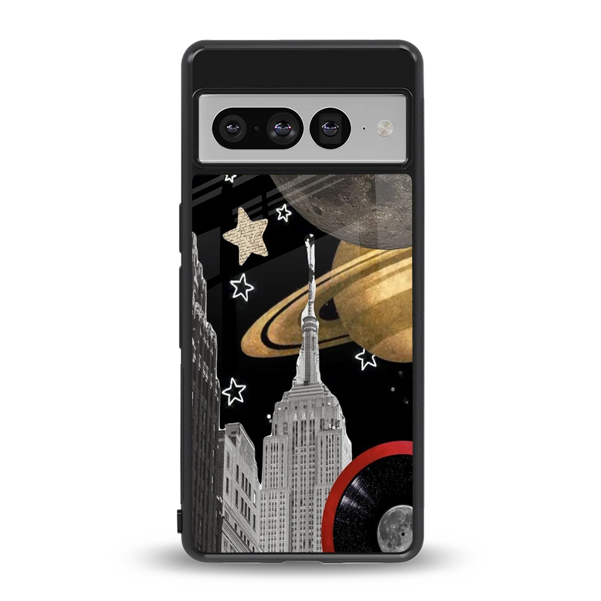 City Cosmos back phone cover | glass case for google pixel 7 pro