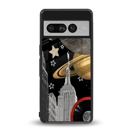 City Cosmos back phone cover | glass case for google pixel 7 pro