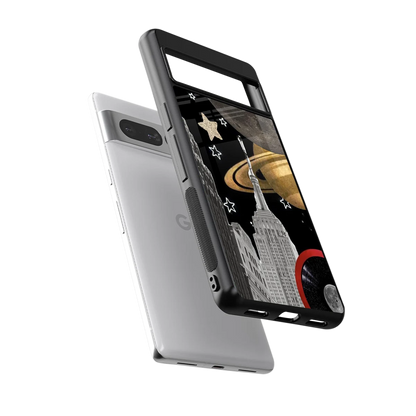 City Cosmos sleek google pixel 7 pro cover with tempered glass back and TPU edges