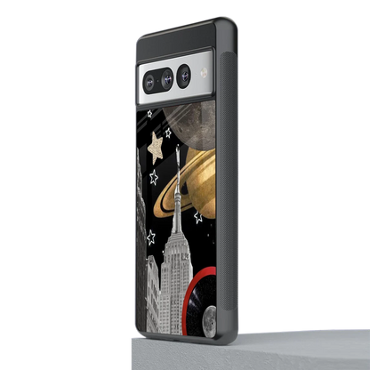 City Cosmos stylish phone case for google pixel 7 pro | glossy glass and slim fit