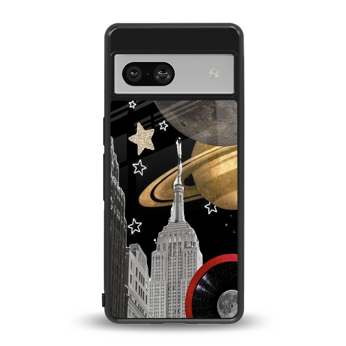 City Cosmos back phone cover | glass case for google pixel 7a