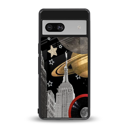 City Cosmos back phone cover | glass case for google pixel 7a