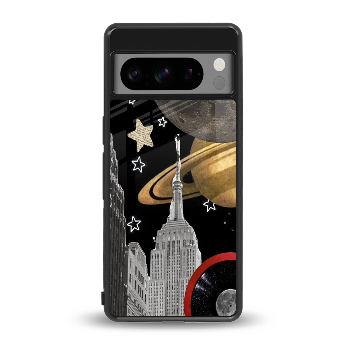 City Cosmos back phone cover | glass case for google pixel 8 pro