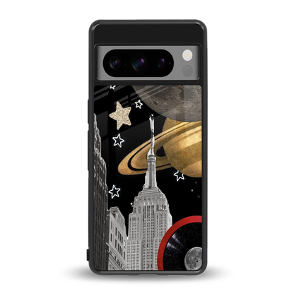 City Cosmos back phone cover | glass case for google pixel 8 pro