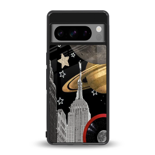 City Cosmos back phone cover | glass case for google pixel 8 pro