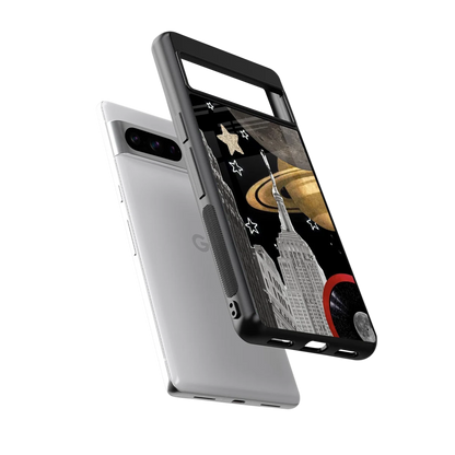 City Cosmos sleek google pixel 8 pro cover with tempered glass back and TPU edges