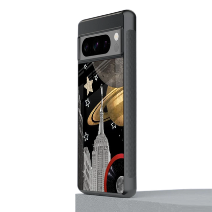 City Cosmos stylish phone case for google pixel 8 pro | glossy glass and slim fit