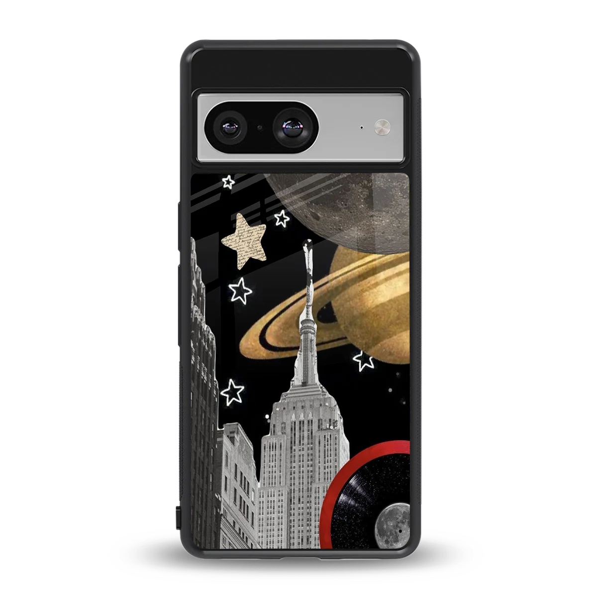 City Cosmos back phone cover | glass case for google pixel 8
