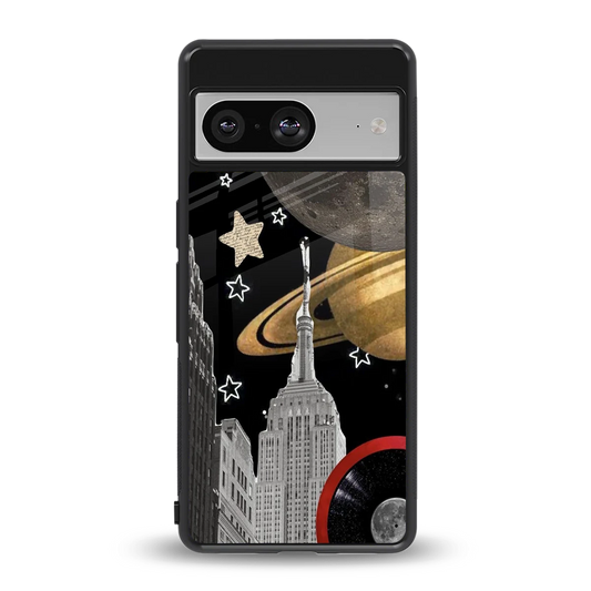 City Cosmos back phone cover | glass case for google pixel 8