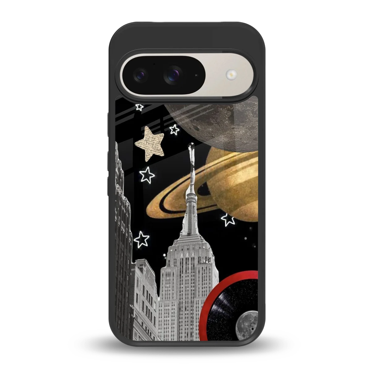 City Cosmos back phone cover | glass case for google pixel 9