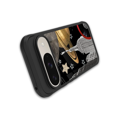 City Cosmos stylish phone case for google pixel 9 | glossy glass and slim fit