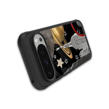 City Cosmos stylish phone case for google pixel 9 pro | glossy glass and slim fit