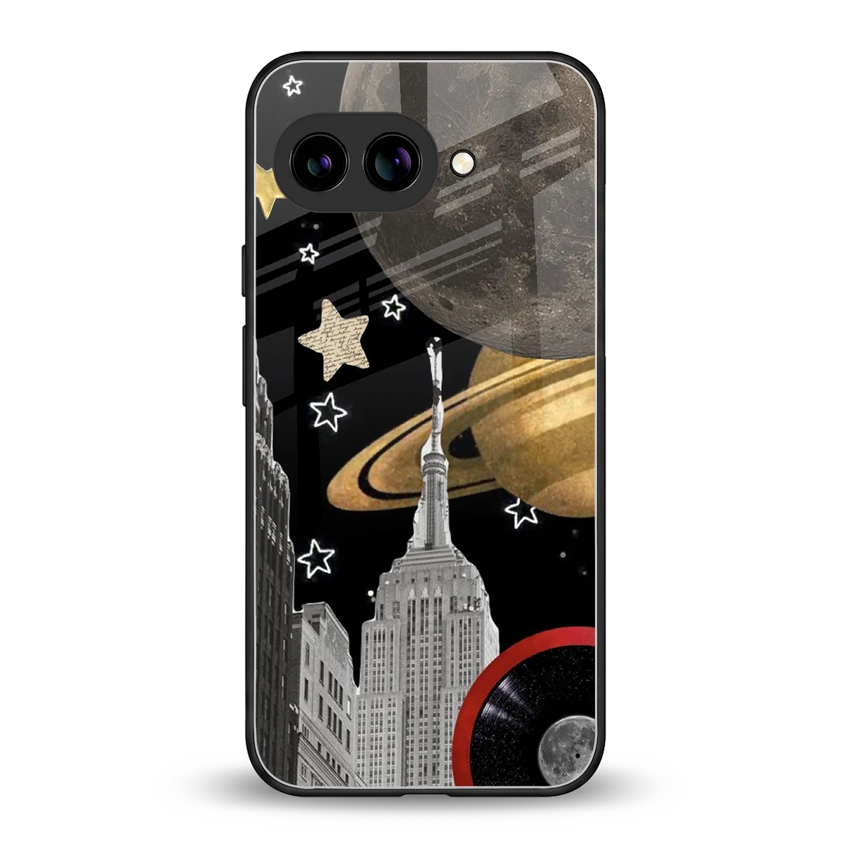 City Cosmos back phone cover | glass case for google pixel 9a