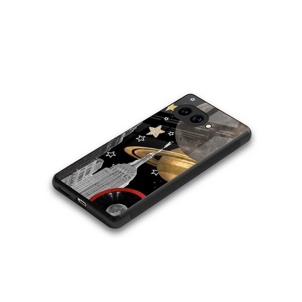 City Cosmos stylish phone case for google pixel 9a | glossy glass and slim fit