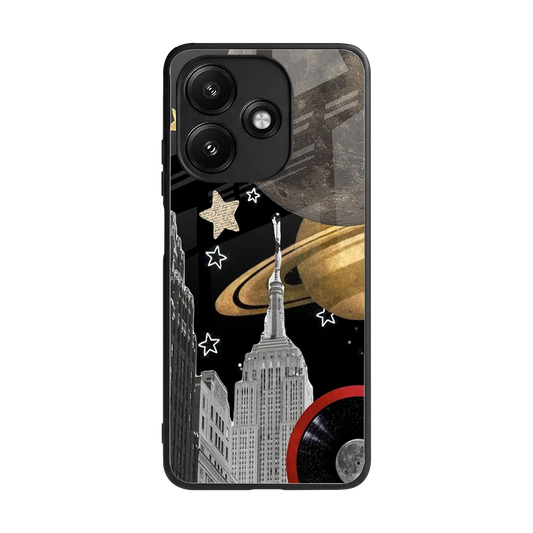 City Cosmos back phone cover | glass case for redmi 12 5g