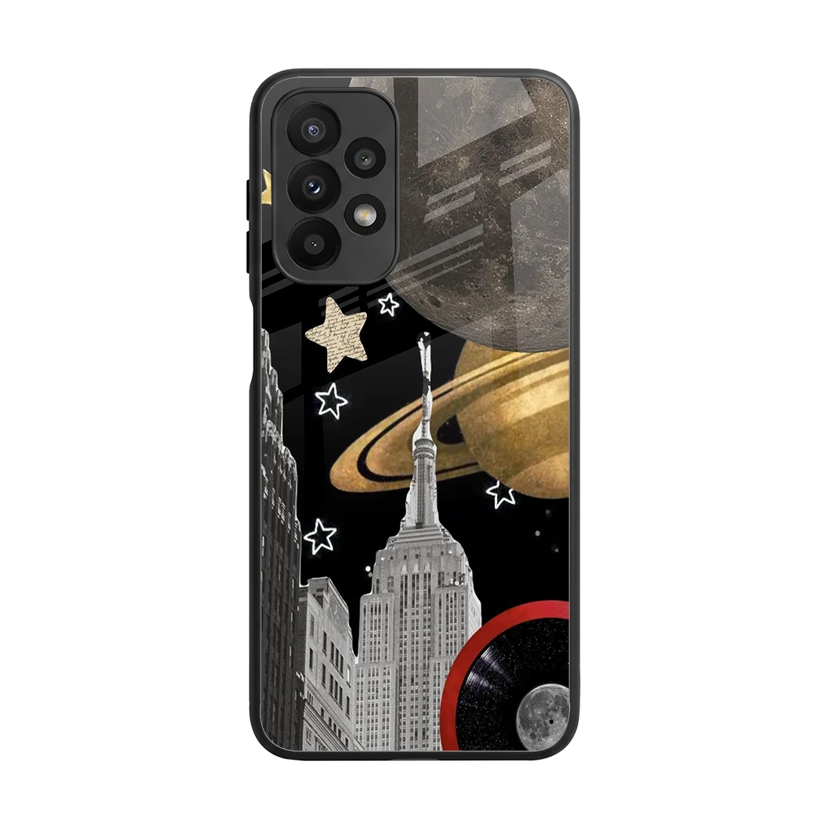 City Cosmos back phone cover | glass case for samsung galaxy a23