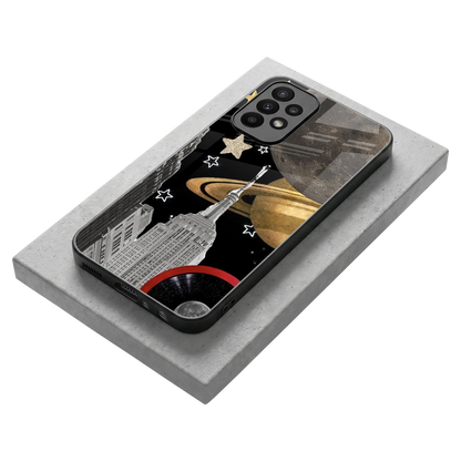 City Cosmos stylish phone case for samsung galaxy a23 | glossy glass and slim fit