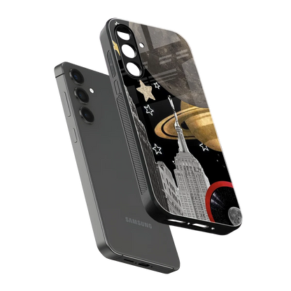 City Cosmos sleek samsung galaxy m34 5g cover with tempered glass back and TPU edges
