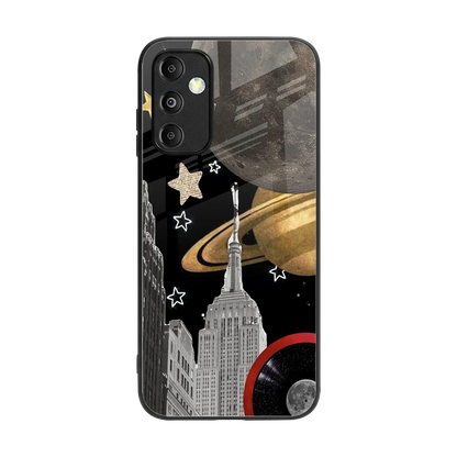 City Cosmos back phone cover | glass case for samsung galaxy m14 5g
