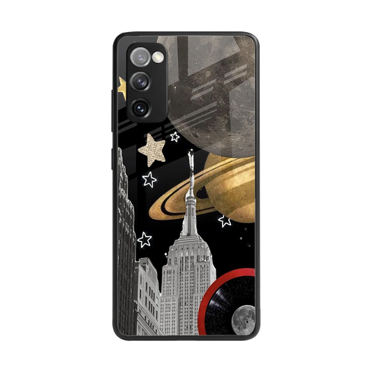 City Cosmos back phone cover | glass case for samsung galaxy s20 fe