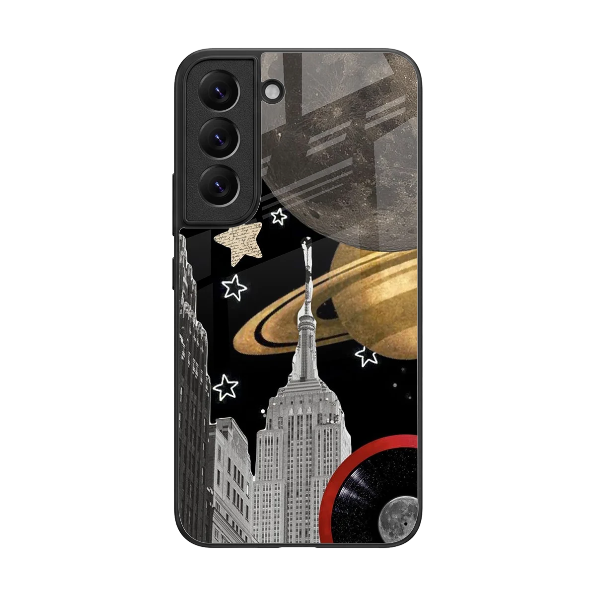 City Cosmos back phone cover | glass case for samsung galaxy s22