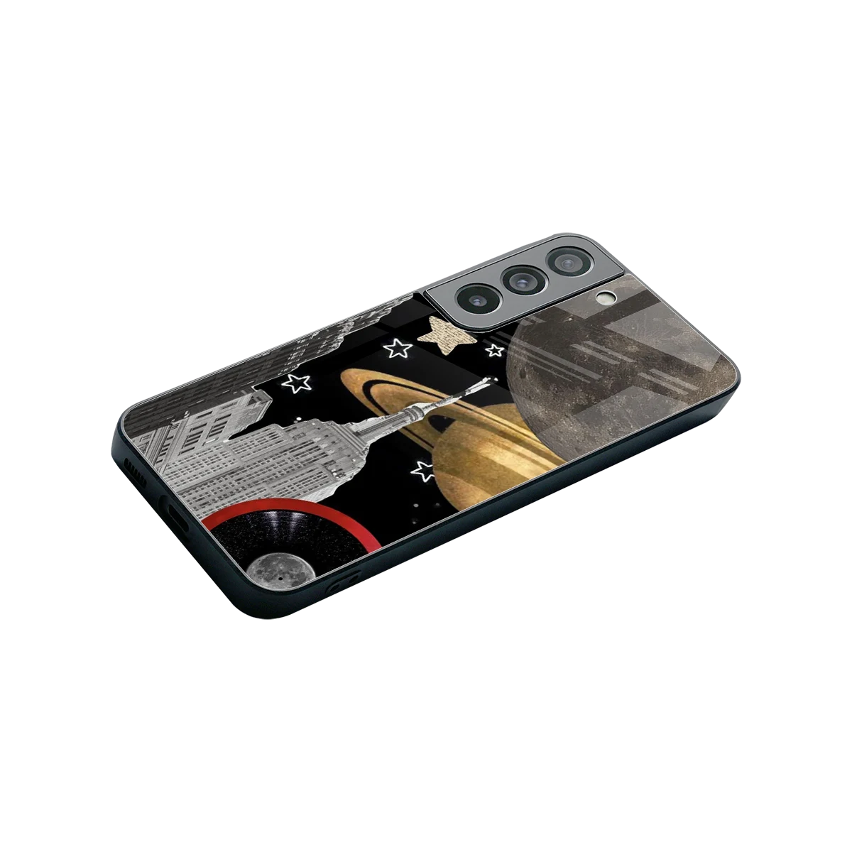 City Cosmos stylish phone case for samsung galaxy s22 | glossy glass and slim fit
