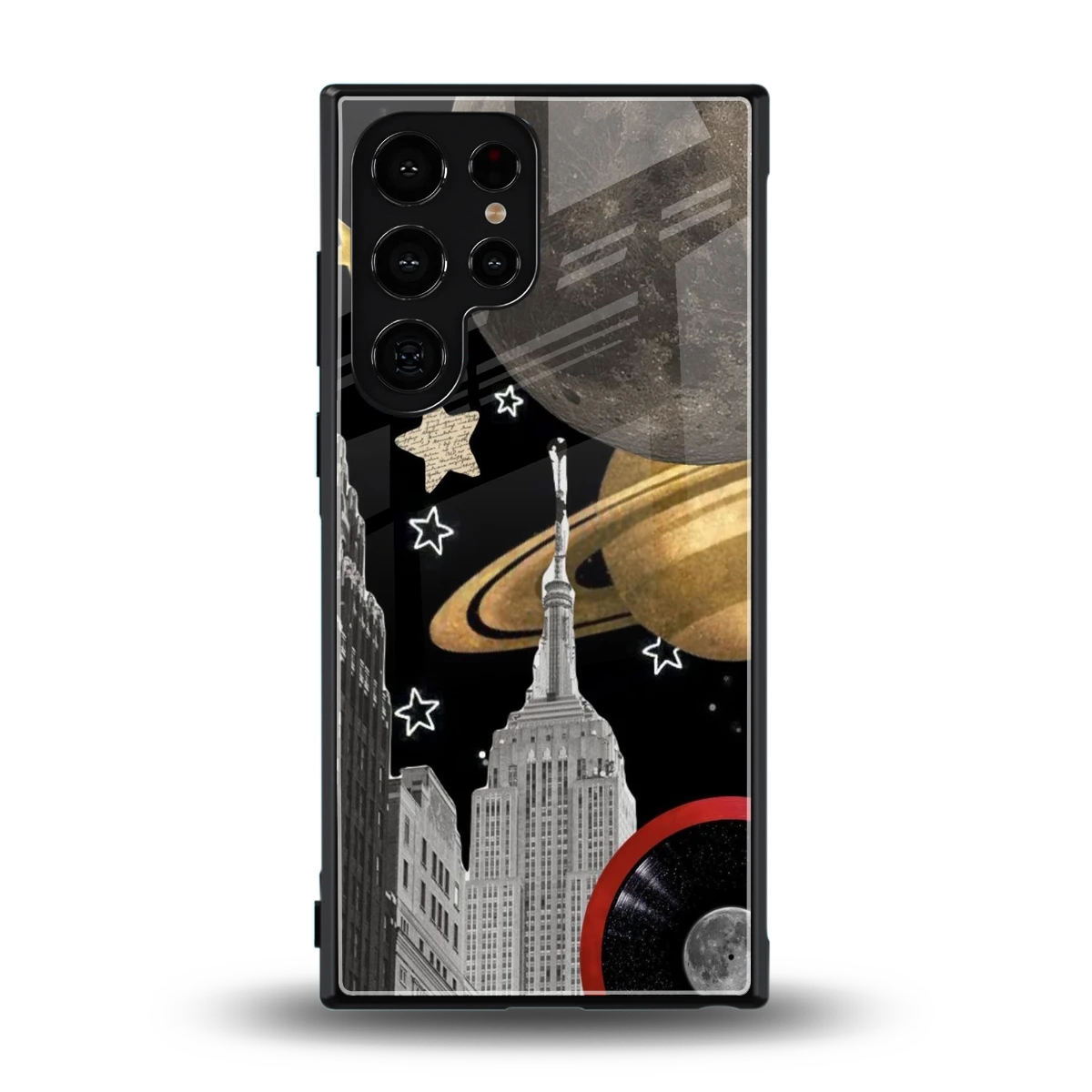 City Cosmos back phone cover | glass case for samsung galaxy s23 ultra