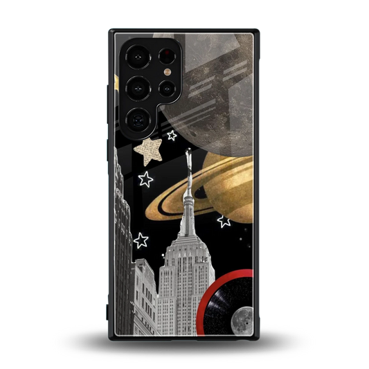 City Cosmos back phone cover | glass case for samsung galaxy s24 ultra