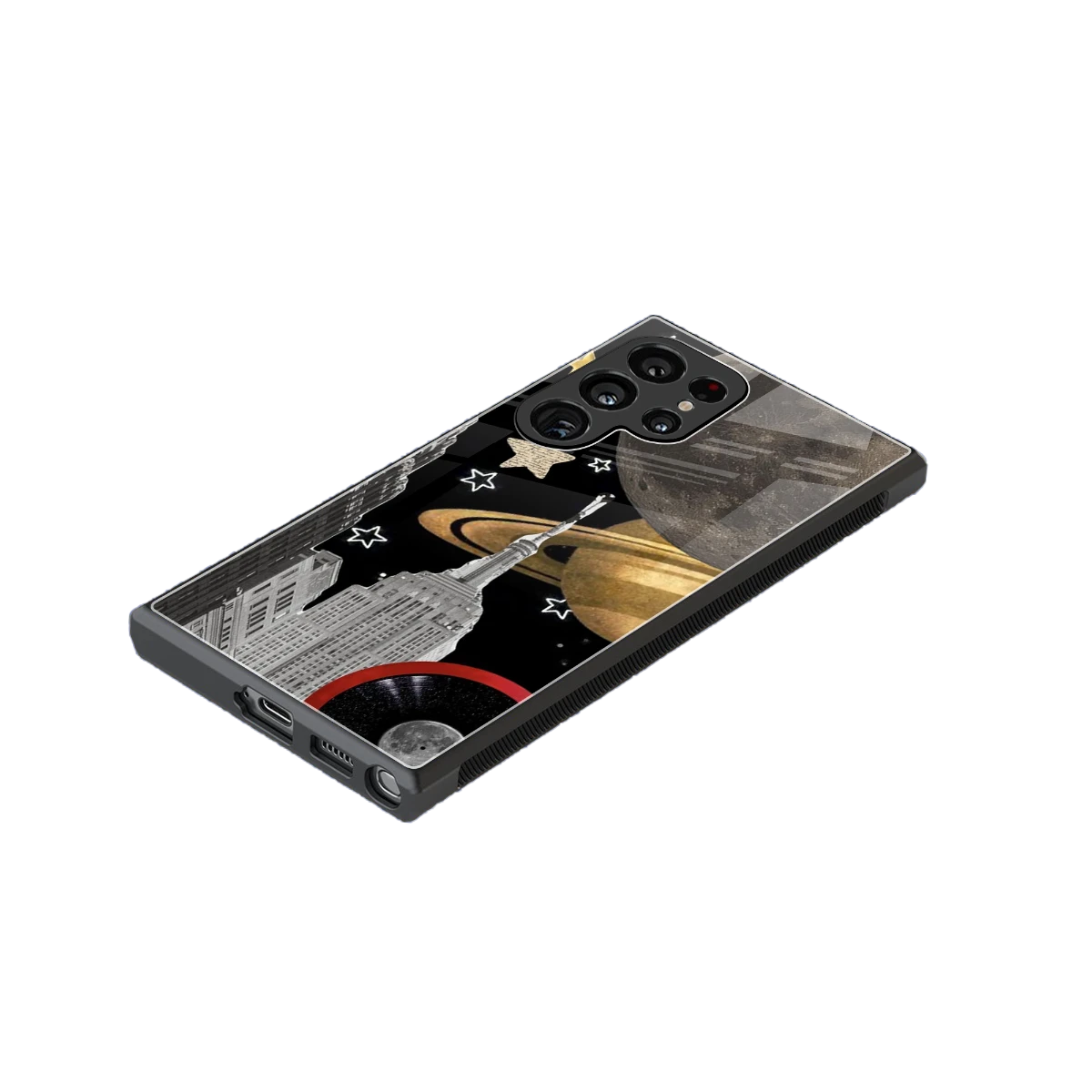 City Cosmos stylish phone case for samsung galaxy s23 ultra | glossy glass and slim fit