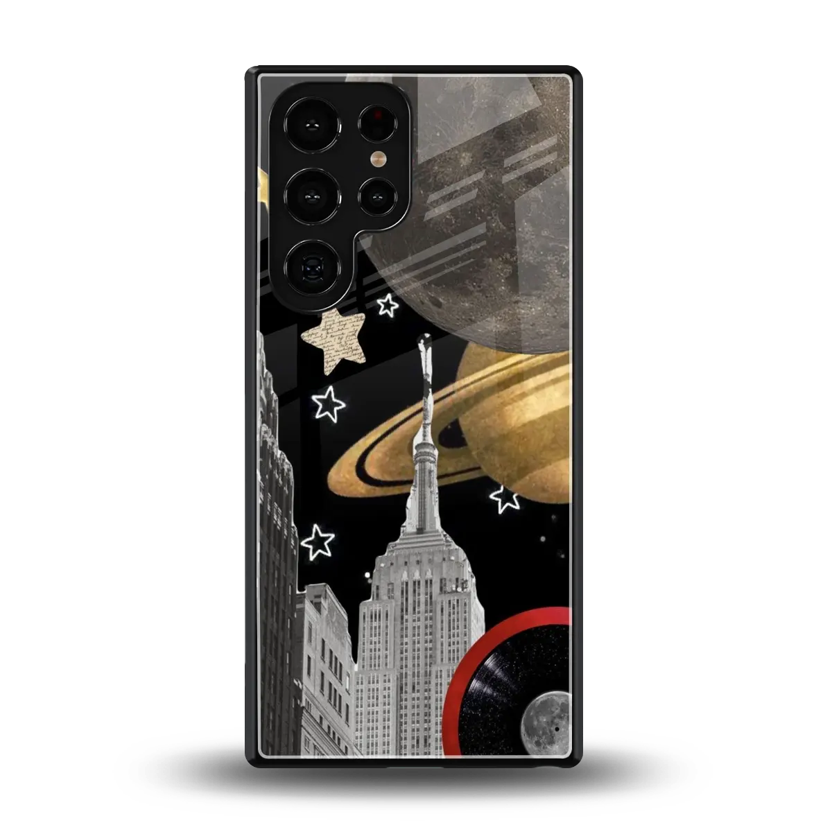 City Cosmos back phone cover | glass case for samsung galaxy s25 ultra